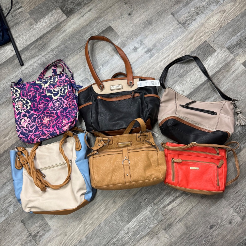 6 Piece Purse Bundle Lot Handbags MultiSac Rosetti Leather